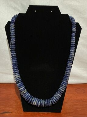 Handcrafted Lapis Lazuli Bead Necklace - Deep Blue